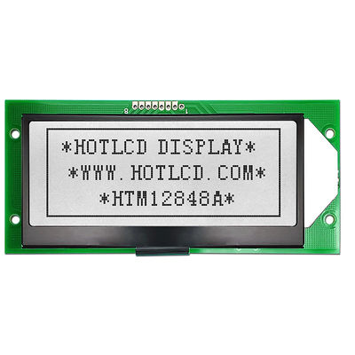 সাদা ব্যাকলাইট সহ 128X48 COG মনোক্রোম গ্রাফিক LCD ডিসপ্লে