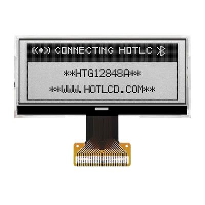 128X48 গ্রাফিক COG LCD ST7565R-G | হোয়াইট সাইড ব্যাকলাইট/HTG12848A সহ STN+ ডিসপ্লে