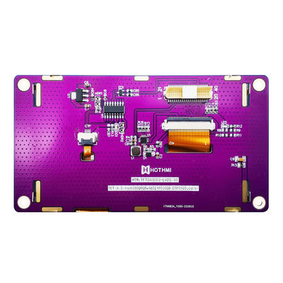 4.3 ইঞ্চি 800x480 LVDS TFT ডিসপ্লে ক্যাপাসিটিভ IPS TFT LCD ডিসপ্লে
