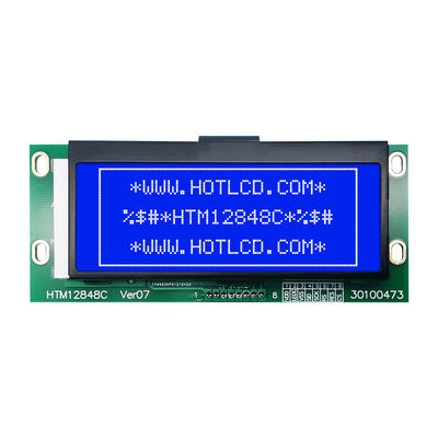 SPI ইন্টারফেস HTM12848C সহ 128x48 ম্যাট্রিক্স গ্রাফিক LCD মডিউল