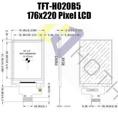 2 ইঞ্চি IPS 176x220 TFT LCD ডিসপ্লে মডিউল/128x160 Pixels LCD/TFT-H020B5QCTST2N20