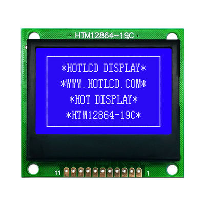 সাদা ব্যাকলাইট HTM12864-19C সহ 128X64 FSTN গ্রাফিক LCD মডিউল